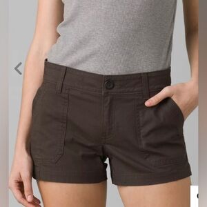 Prana Elle 3” gray shorts women’s size 6